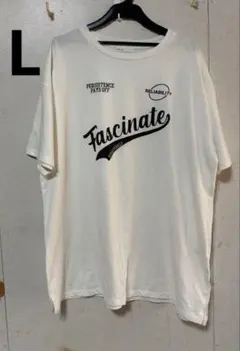 Tシャツ 半袖 Lサイズ オーバーサイズ 白 しまむらHelm