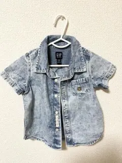 美品　GAP DENIM ギャップ　デニム　シャツ　半袖　80 最終処分価格