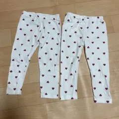 ハート柄 レギンス 95cm 2枚セット