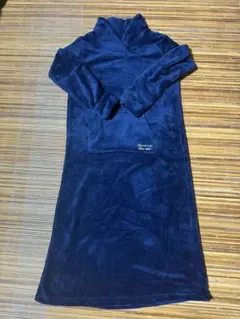 ルームウェア　ワンピース　モコモコ　ボア　 ネイビー