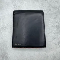 Paul Smith ポールスミス 二つ折り財布 マルチストライプ ブラック