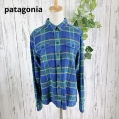 patagonia ＊ オーガニックコットン フランネルシャツ チェック Lのサムネイル