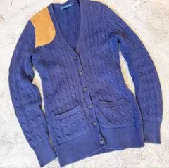 【レア品】ラルフローレン ニットカーディガン 肩パッチM
