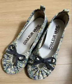 【美品】クロールバリエ シークレットヒール バレエシューズ 21cm