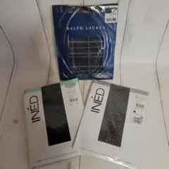 イネド&ラルフローレン　ストッキング3点セット　M-Ｌ