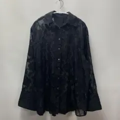 Bab シアーフラワージャガードビックシャツ