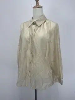 MISCHMASCH 　大人カジュアル　サラサラシアーシャツ　M【中古】D64のサムネイル
