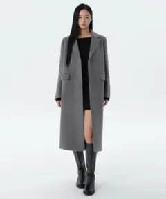 【値下げ中】グレー ロングコート Sサイズ