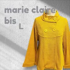 マリ・クレール ビス ジャケット アウター テクスチャー イエロー L 秋コーデのサムネイル
