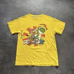 00s 任天堂スーパーマリオキャラクターTシャツヨッシー黄色イエローDelta製