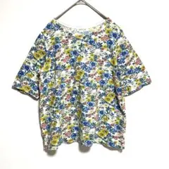 SIMPLE LIFE シンプルライフ　花柄 Tシャツ トップス　M レナウン