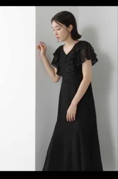 NATURAL BEAUTY BASIC 黒 レースワンピースのサムネイル
