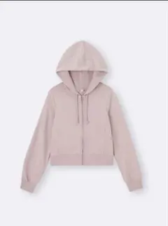 美品 GU　スウェットフルジップパーカ　ピンク　S