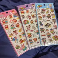 韓国正規品【クレヨンしんちゃん☆ボンボンドロップシール★3枚セット】