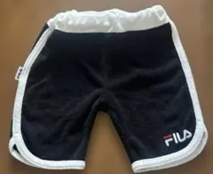 FILA ショートパンツ　パイル生地　黒　95