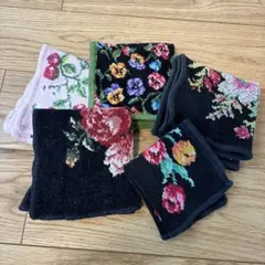 フェイラー　アンジョー　レイクアルスター　など　花柄　　ハンカチ　5枚　セット