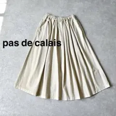 pas de calais パドカレ 綿 コットン ギャザースカートのサムネイル