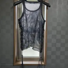 00's 5351POUR LESHOMMESメッシュレースアップタンクトップのサムネイル