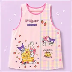 【新品⭐️翌日発送】　エプロン　保育士　マイメロ　クロミ　キャラエプロン　ゆったりのサムネイル