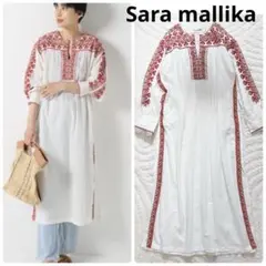 【美品】Sara mallika サラマリカ 刺繍ロングワンピース カフタン