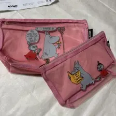 本日終了　週末セール❤️ムーミン ポーチセット ピンク