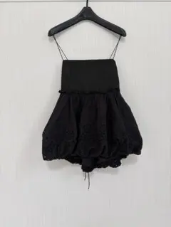 titivate 刺繍レース バルーンキャミ ブラック 春夏のサムネイル