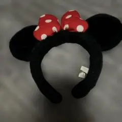 ミニーマウス カチューシャ 赤い水玉