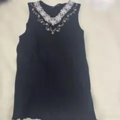 AS KNOW AS DE BASE タンクトップ 刺繍入りのサムネイル