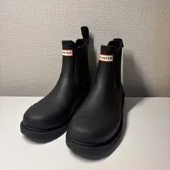 HUNTER ブラック サイドゴアブーツ UK 6
