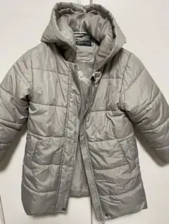 キッズ　ベージュ　コート フード付き