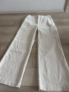 UNIQLO コーデュロイ　ワイドパンツ Mサイズ　白　アイボリー