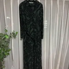 ZARA ザラ 幾何学柄ロングワンピース Lサイズ