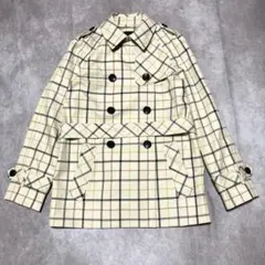 美品　コーチ　COACH （XS） トレンチコート　チェック柄　共布ベルト