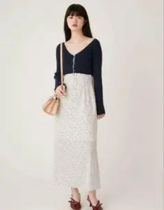 新品同様✨️ニットカーデセットキャミワンピース リリーブラウン