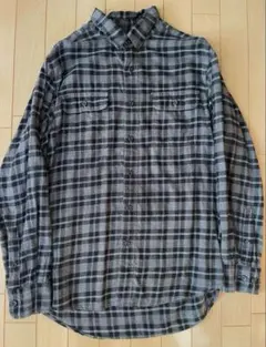 ユニクロ　FLANNEL　フランネルシャツ　チェックシャツ　L
