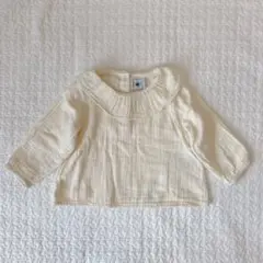 プチバトー　ガーゼブラウス　18m