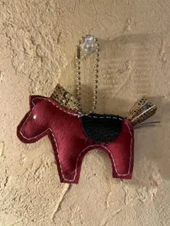 B-34【一点物】本革 馬チャーム｜2026年干支｜幸運のお守り