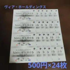 株式会社ヴィア・ホールディングス 株主割引券 12,000円分　500円×24枚のサムネイル