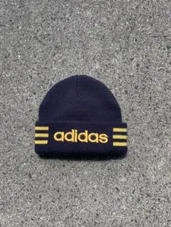 タ*シ様 adidas ニット帽 ビーニー ネイビー イエローのサムネイル