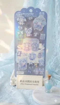 【新品未開封】サンリオ マイメロ クロミ シール ステッカー 水色 天使
