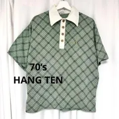 70s HANG TEN ニットポロシャツ　ハンテン サーフのサムネイル