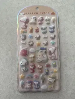 スヌーピー　コットンパフィー　シール