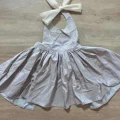 未使用　MARLMARL リボン付き　エプロン80-90