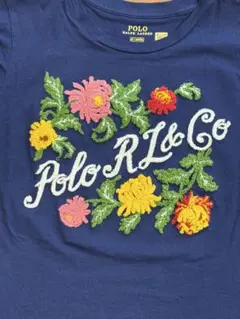 Polo Ralph Lauren 花柄刺繍 Tシャツ M ネイビーのサムネイル