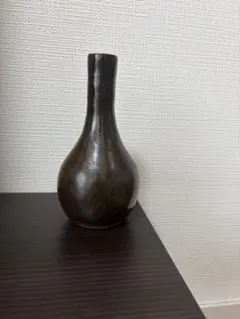 値下げしました！ 陶器 花瓶 一輪挿し ダークブラウン