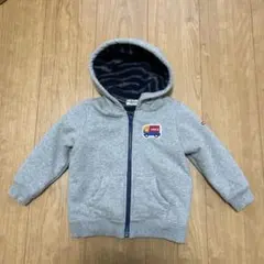 ミキハウス　フード付きアウター　グレー