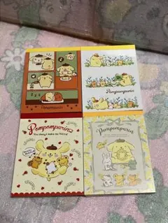 ポムポムプリン　メモ帳　４種類セット　サンリオ　新品未使用品　ミニメモ帳