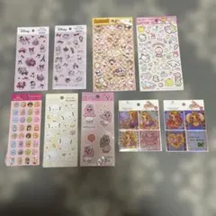 ディズニー サンリオ キャラクターシール　まとめ売り9点