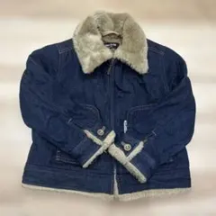 COMME CA ISM キッズ デニムジャケット ボア 100A