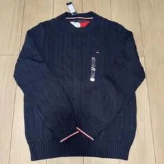 TOMMY HILFIGER ネイビー ケーブルニット Lサイズ 新品タグ付き
